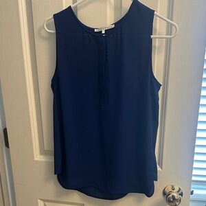 Classic Navy Sleeveless Blouse